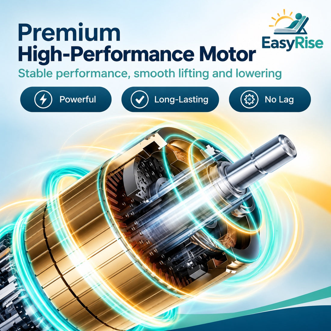 Quiet high-performance motor